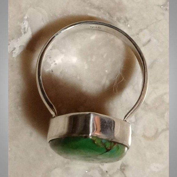 🔥LAST DAY! AUTHENTIC Mohave Green Turquoise sterling silver Ring sz 6 02 - Picture 6 of 7